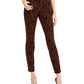 INC International Concepts INCEssentials Tiger Print Skinny Jeans Brown Size 2