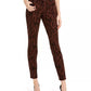 INC International Concepts Women's Incessentials Tiger Print Skinny Jeans Brown Size 14