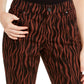 INC International Concepts Women's Incessentials Tiger Print Skinny Jeans Brown Size 14