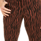 INC International Concepts Women's Printed Curvy-Fit Skinny Jeans Brown Size 2