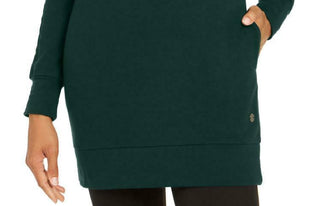 Ideology Women's Long Sleeve Tunic Green Size Large