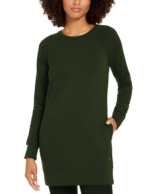 Ideology Women's Long Sleeve Tunic Green Size Medium