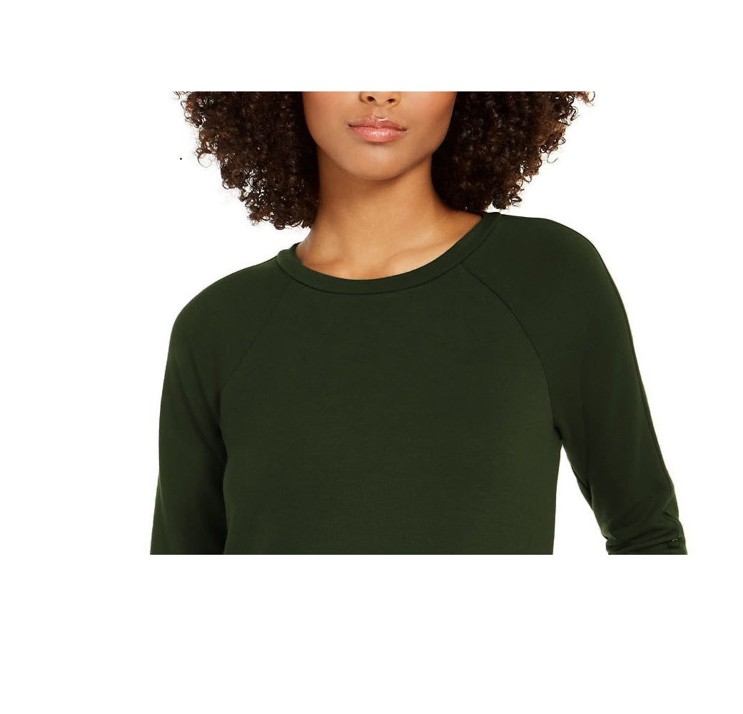 Ideology Women's Long Sleeve Tunic Green Size Medium