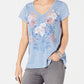 Style & Co Women's Graphic-Print Top Glitter Bouquet Size Petite Medium