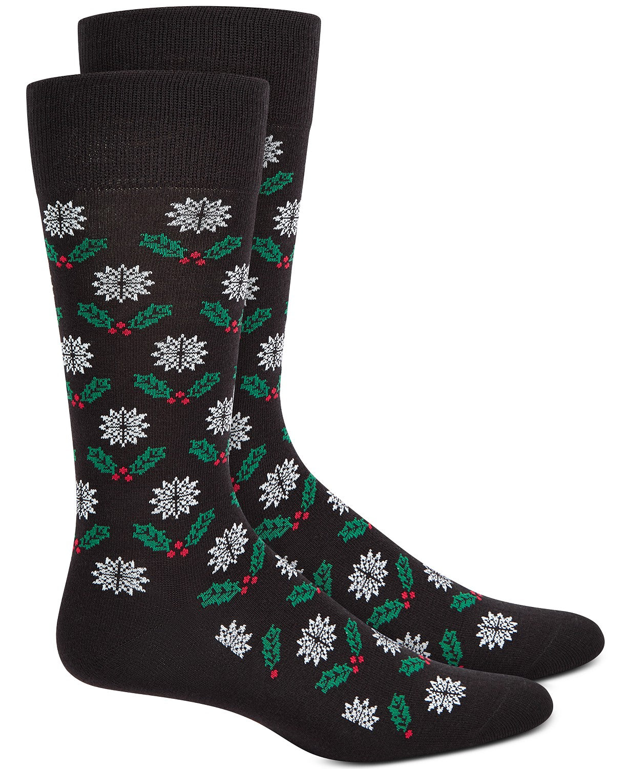 Alfani Men's Mistletoe Socks Black Size Regular
