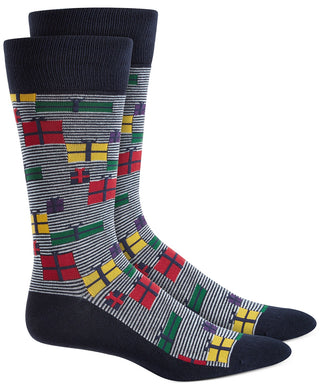 Alfani Men's Gift Boxes Socks  Med Blue Size Regular