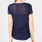 INC International Concepts Women's Leopard-Print Burnout Top Blue Size Medium