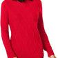 Karen Scott Women's Beaded Cable Mock Neck Sweater Red Size 2 Extra Large
