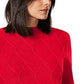 Karen Scott Women's Beaded Cable Mock Neck Sweater Red Size 2 Extra Large