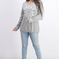 Karen Scott Women's Snowflake Applique Sweater Gray Size Medium