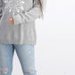 Karen Scott Women's Snowflake Applique Sweater Gray Size Medium