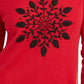 Karen Scott Women's Snowflake Applique Sweater Red Size Medium