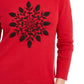 Karen Scott Women's Snowflake Applique Sweater Red Size Small