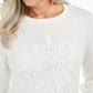 Karen Scott Women's Snowflake Applique Sweater White Size Large