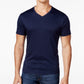 Alfani Men's Soft Touch Stretch V-Neck T-Shirt Navy Size Large