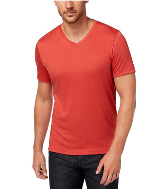 Alfani Men's Soft Touch Stretch V-Neck T-Shirt Red Size Large