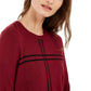 Alfani Women's Grid-Pattern Sweater Red Size Small