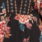 Style & Co Women's Floral Blouse Black Size 3X