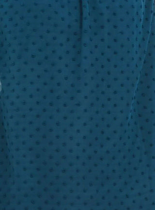 Style & Co Women's Mixed-Media Sheer-Sleeve Blouse Green Size Medium