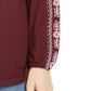 Style & Co Women's Floral Long Sleeve Keyhole Top Purple Size Small