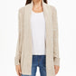 Charter Club Women's Marled Shawl-Collar Cardigan Med Beige Size Large