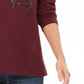 Style & Co Women's Embellished Whimsy Sweatshirt Medium Purple Size Medium