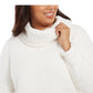 Style & Co Women's Plus Size Cowlneck Faux Sherpa Sweater White Size 2X