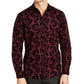 INC International Concepts Men's Flocked Paisley Shirt Wine Size Medium