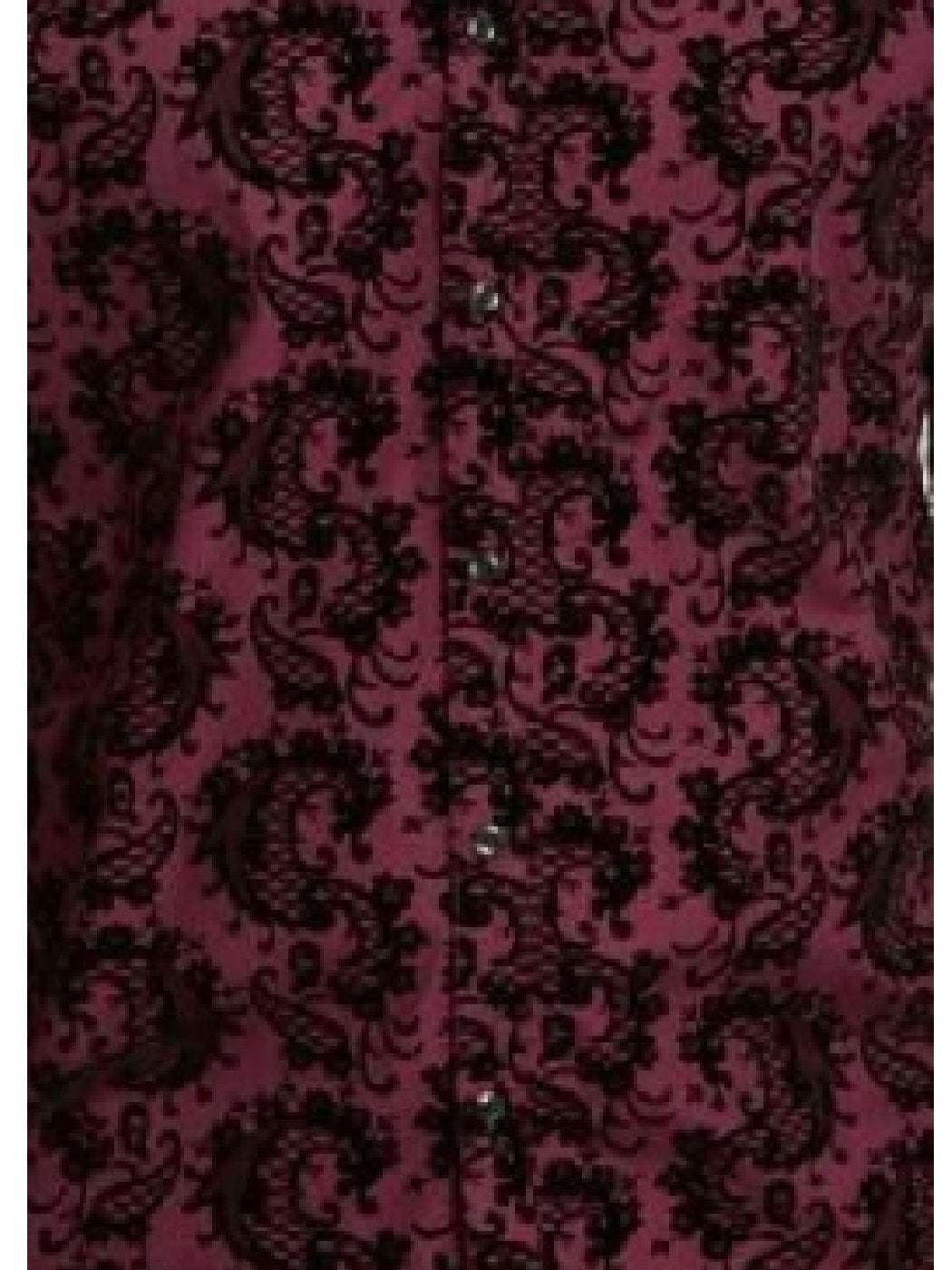 INC International Concepts Men's Flocked Paisley Shirt Wine Size Medium