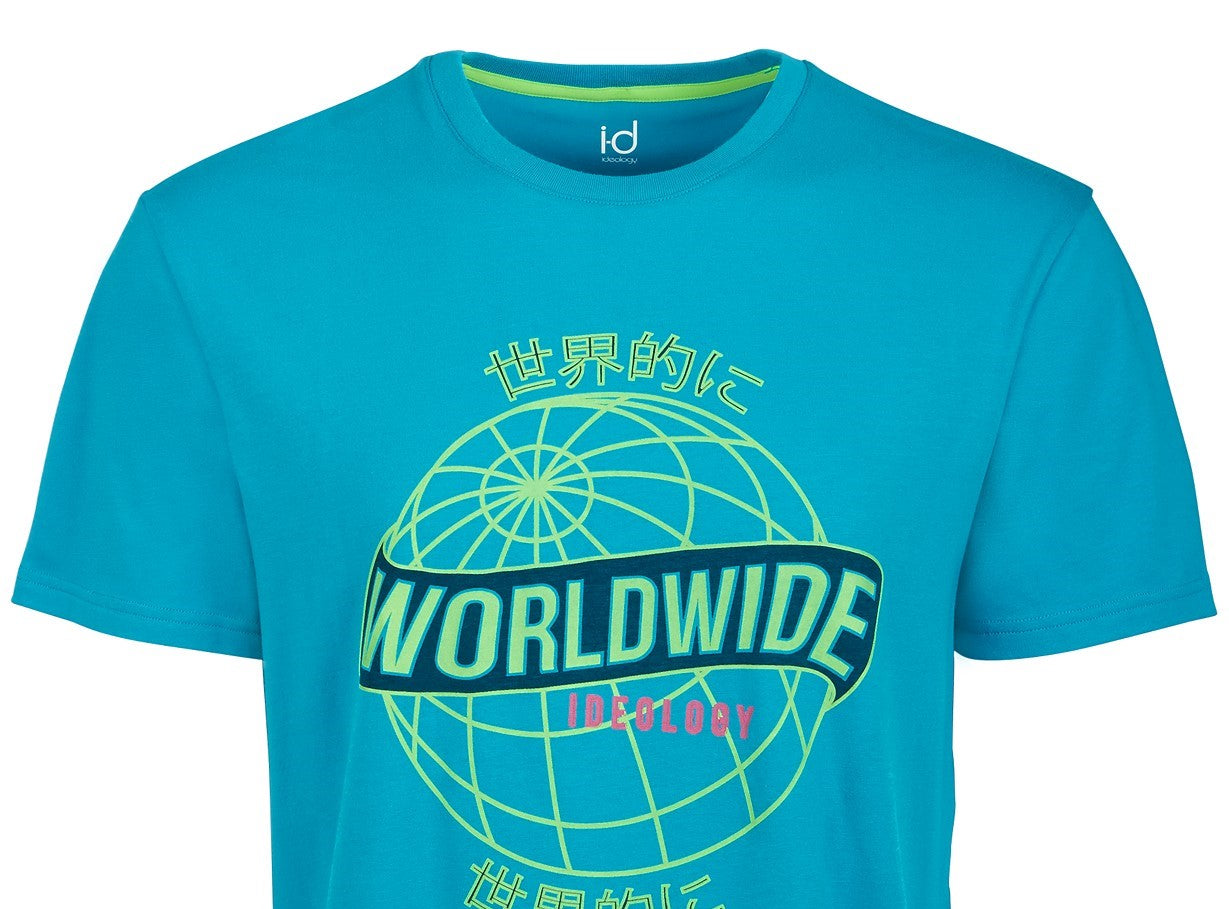 ID Ideology Men's Graphic T-Shirt Blue Size Large