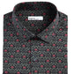 Bar III Men's Slim-Fit Performance Stretch Rose Arch-Print Dress Shirt Black Size 32-33