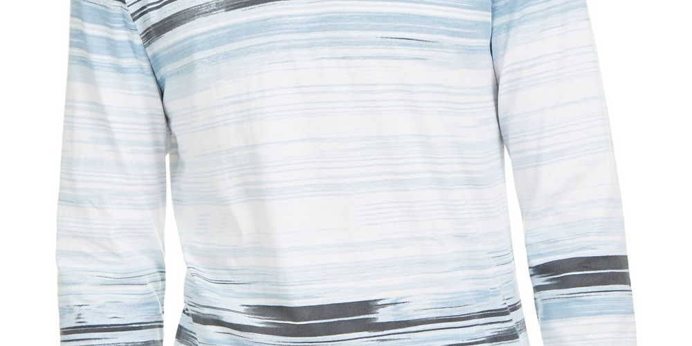 Alfani Men's Stripe T-Shirt White Size Extra Large