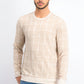 Alfani Men's Jacquard Grid Sweatshirt Blue Size Small
