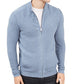 Alfani Men's Textured Zip-Front Cardigan Sweater Blue Size Small