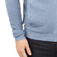 Alfani Men's Textured Zip-Front Cardigan Sweater Blue Size Small