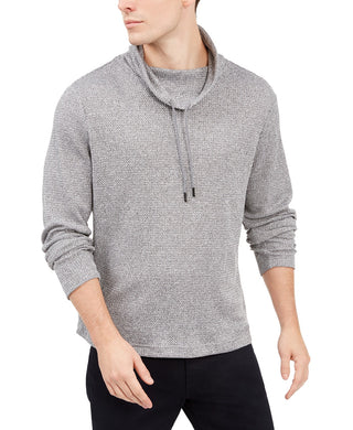 Alfani Men's Funnel-Neck Hooded Sweatshirt Gray Size Extra Large