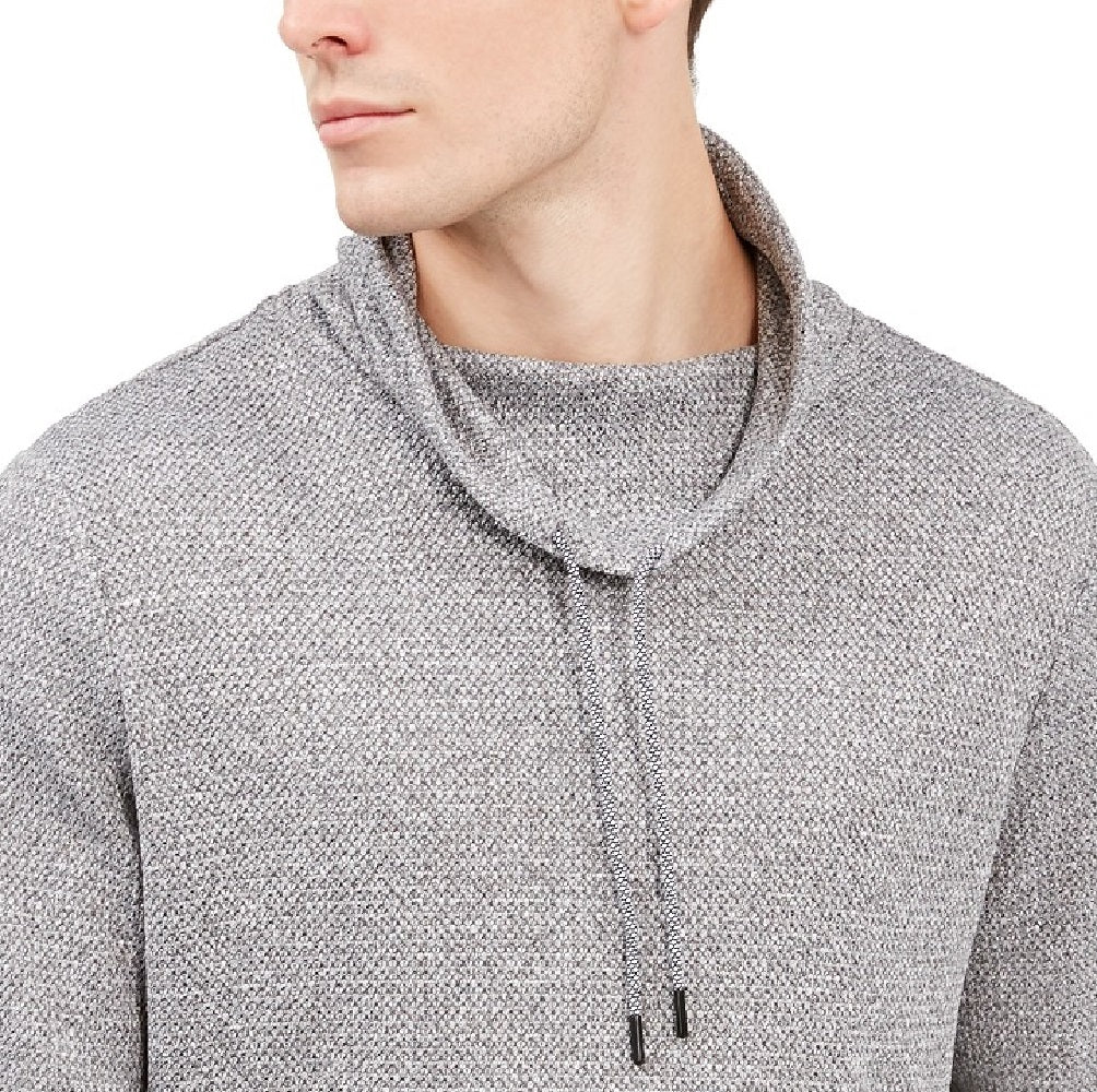 Alfani Men's Funnel-Neck Hooded Sweatshirt Gray Size Extra Large