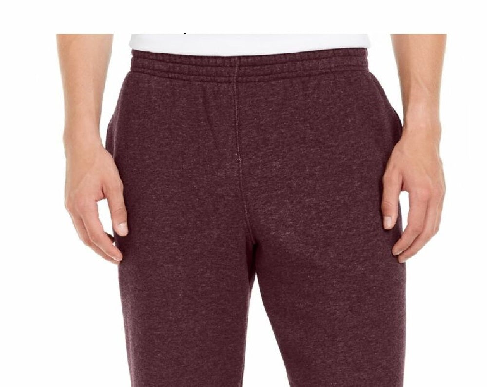 Ideology Men's Open-Hem Fleece Sweatpants Port Wine Size Large