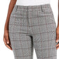 Charter Club Women's Petite Plaid Straight-Leg Pants Gray Size 12