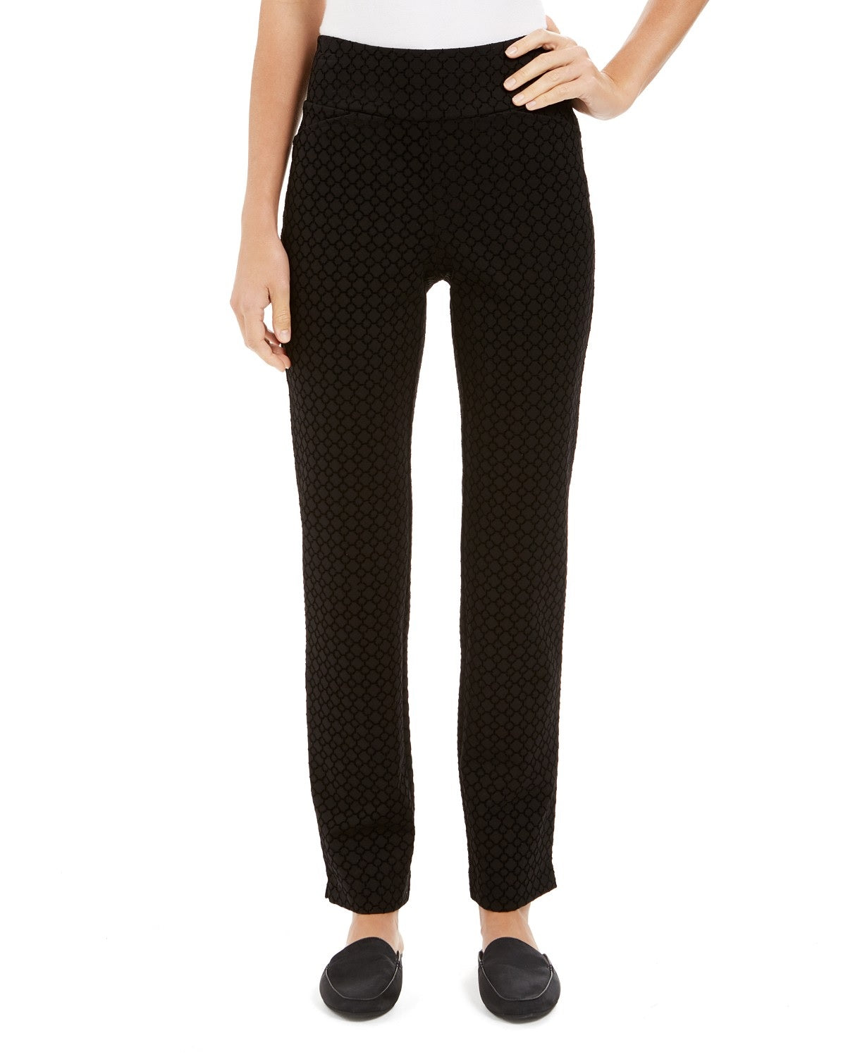 Charter Club Women's Pull-On Tummy Control Pants Black Size 6