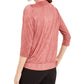 Alfani Women's Tie-Neck Surplice Top Med Pink Size XX-Large