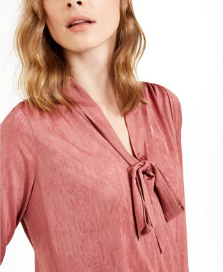 Alfani Women's Tie-Neck Surplice Top Med Pink Size XX-Large