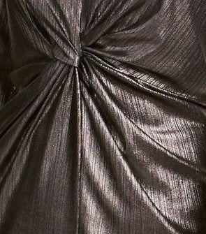 Alfani Women's Metallic Twist-Front Top Black Size Small