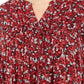 Charter Club Women's Floral Pintuck Top Red Size XX Large