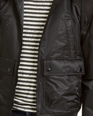 American Rag Men's Ross Hooded Bomber Jacket Black Size Medium