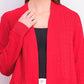Charter Club Women's Patchwork Cardigan Red Size Small