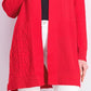 Charter Club Women's Patchwork Cardigan Red Size Small