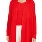 Charter Club Women's Patchwork Cardigan Red Size Extra Large