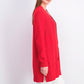 Charter Club Women's Petite Patchwork Cardigan Ravishing Red Size Small