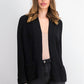 Charter Club Women's Cotton Open-Front Cardigan Black Size Extra Large